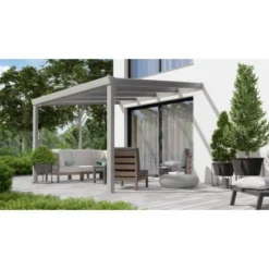 Terrassenüberdachung Professional 300 Cm X 350 Cm Grau Struktur PC Opal 6 Terrassenüberdachung Professional 300 Cm X 350 Cm Grau Struktur PC Opal -Vitavia Verkäufe 602975 11007300 3