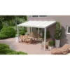 Terrassenüberdachung Professional 400 Cm X 250 Cm Grau Struktur PC Opal