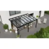 Terrassenüberdachung Professional 500 Cm X 300 Cm Schwarz Struktur Glas