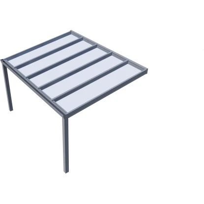 Terrassenüberdachung Professional 400 Cm X 300 Cm Grau Struktur Glas 2 Terrassenüberdachung Professional 400 Cm X 300 Cm Grau Struktur Glas – Bild 2