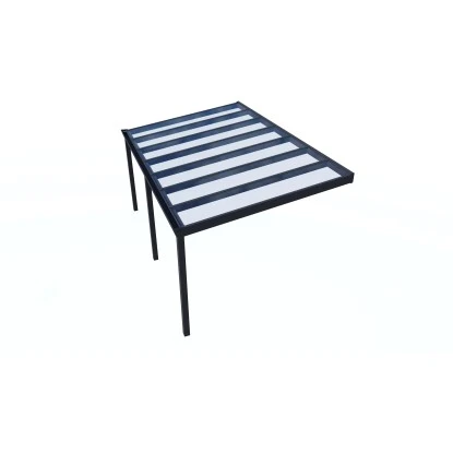 Terrassenüberdachung Professional 500 Cm X 350 Cm Schwarz Struktur Glas 2 Terrassenüberdachung Professional 500 Cm X 350 Cm Schwarz Struktur Glas – Bild 2