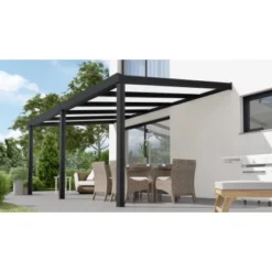 Terrassenüberdachung Professional 500 Cm X 350 Cm Schwarz Struktur PC Opal -Vitavia Verkäufe 603403 11007300 3