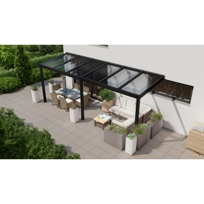 Terrassenüberdachung Professional 600 Cm X 200 Cm Schwarz Struktur PC Klar 1 Terrassenüberdachung Professional 600 Cm X 200 Cm Schwarz Struktur PC Klar