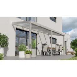 Terrassenüberdachung Professional 500 Cm X 200 Cm Grau Struktur PC Klar -Vitavia Verkäufe 603443 11007300 3