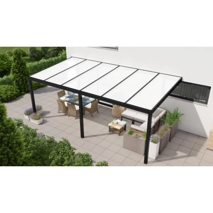 Terrassenüberdachung Professional 600 Cm X 300 Cm Schwarz Struktur PC Opal 1 Terrassenüberdachung Professional 600 Cm X 300 Cm Schwarz Struktur PC Opal