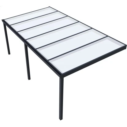 Terrassenüberdachung Professional 600 Cm X 300 Cm Schwarz Struktur PC Opal 2 Terrassenüberdachung Professional 600 Cm X 300 Cm Schwarz Struktur PC Opal – Bild 2