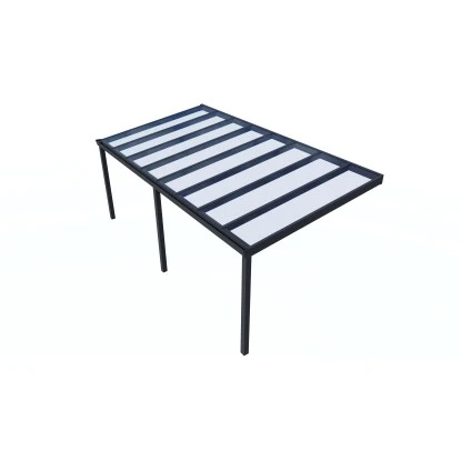 Terrassenüberdachung Professional 600 Cm X 350 Cm Schwarz Struktur Glas 2 Terrassenüberdachung Professional 600 Cm X 350 Cm Schwarz Struktur Glas – Bild 2