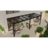 Terrassenüberdachung Professional 700 Cm X 250 Cm Schwarz Struktur PC Klar
