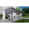 Terrassenüberdachung Professional 700 Cm X 350 Cm Schwarz Struktur Glas