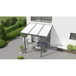 Terrassenüberdachung Basic 300 Cm X 250 CmAnthrazit Glanz PC Opal