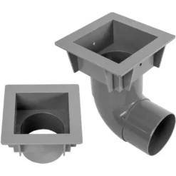 Abwasserset Basic Inkl. 1 X Kunststoffbodenanker 1 X PVC Bogen 90° 80 Mm