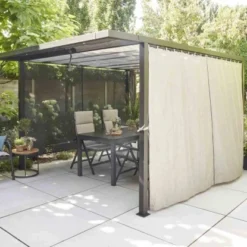 Siena Garden Vorhang M.Insektenschutz F.Schattenmanufaktur Anthrazit 300cmx210cm -Vitavia Verkäufe 6064091 1346 4