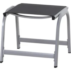 Siena Garden Hocker Tesoro Zerlegt Silber 52 Cm X 52 Cm X 45 Cm