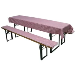 Gardamo Auflagen Zu Festzeltgarnitur 3-tlg. Rot-Weiß 220 Cm X 25 Cm X 2 Cm