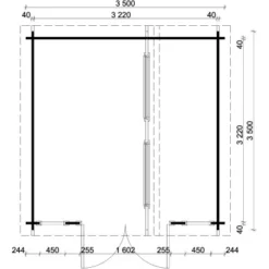 Carlsson Holz-Gartenhaus Pultdach Unbehandelt 330 Cm X 322 Cm -Vitavia Verkäufe 61 11003400 RD4814 2.jpg 3