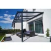 Terrassenüberdachung Premium (BxT) 410 Cm X 306 Cm Anthrazit Polycarbonat Klar