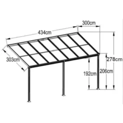 Home Deluxe Terrassenüberdachung Solis Alu 434 X 303 X 226 / 278 Cm Anthrazit 14 Home Deluxe Terrassenüberdachung Solis Alu 434 X 303 X 226 / 278 Cm Anthrazit -Vitavia Verkäufe 6234462 11007200 16