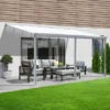 Home Deluxe Terrassenüberdachung Solis Alu 557 X 303 X 226 / 278 Cm Weiß