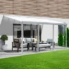 Home Deluxe Terrassenüberdachung Solis Alu 618 X 303 X 226 / 278 Cm Weiß