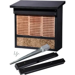 Dobar Profi-Insektenhotel XL Mit Pfahlständer Und 3 Lärche-Nistblöcken