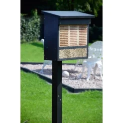 Dobar Profi-Insektenhotel XL Mit Pfahlständer Und 3 Lärche-Nistblöcken -Vitavia Verkäufe 637 luxus insektenhotel 03