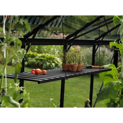 Vitavia Aluregal Abklappbar Schwarz 120 Cm X 30 Cm 2 Vitavia Aluregal Abklappbar Schwarz 120 Cm X 30 Cm – Bild 2