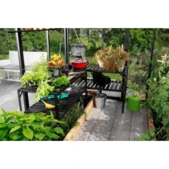 Vitavia Alutisch 2 Ablagen 121 Cm X 54 Cm X 76 Cm Schwarz