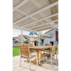 Gutta Terrassendach Premium Weiß Stegplatten Acryl Bronze 7.120 Mm X 3.060 Mm