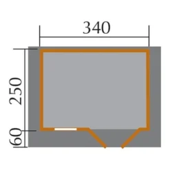 Weka Holz-Gartenhaus Verona Satteldach Unbehandelt 340 Cm X 320 Cm -Vitavia Verkäufe 672024 picture 3