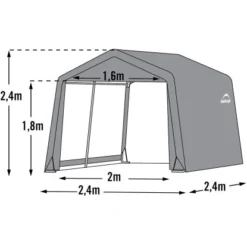 ShelterLogic Foliengerätehaus Grau 240 Cm X 240 Cm X 240 Cm -Vitavia Verkäufe 6775990704231 1304 12