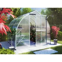 KGT Gewächshaus Rhodo III HKP 6 Mm Alu-Blank 5,2 M²