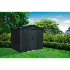 Floraworld Metall-Gerätehaus Anthrazit 3,66 M² -Vitavia Verkäufe 699257 4514 3