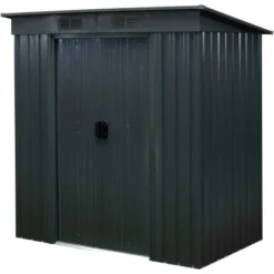 Floraworld Metall-Gerätehaus Anthrazit 2 M²