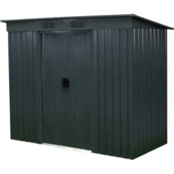 Floraworld Metall-Gerätehaus Anthrazit 2,69 M²