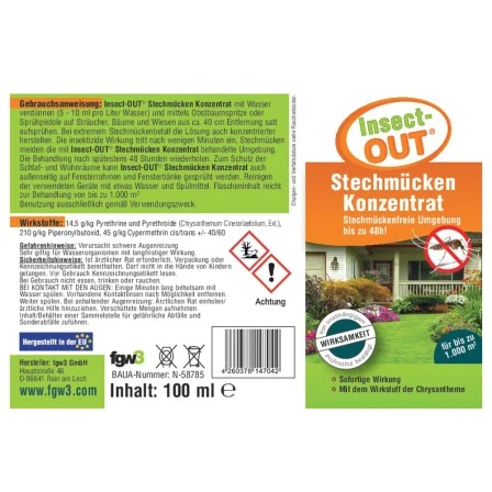 Insect-OUT Stechmücken Konzentrat 100 Ml 2 Insect-OUT Stechmücken Konzentrat 100 Ml – Bild 2