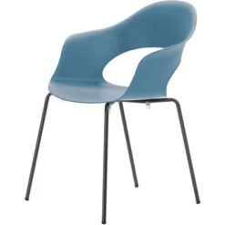 Best Stapelsessel Luna 56 Cm X 58 Cm 78 Cm Anthrazit/Blau