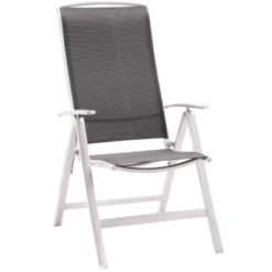 Best Alu-Klappsessel Palermo 2 Stk. 61 Cm X 68 Cm X 113 Cm Silber