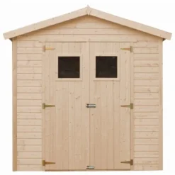 Timbela Holz-Gartenhaus M351+M351G 4m² Mit Quadratischen Fenstern Und Boden