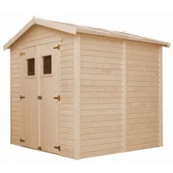 Timbela Holz-Gartenhaus M351+M351G 4m² Mit Quadratischen Fenstern Und Boden -Vitavia Verkäufe 71 11023400 M351M351G S 03