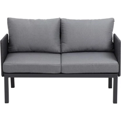 Siena Garden Lounge-Set Cosmo 3-tlg. Alu Grau Inkl. Kissen 2 Siena Garden Lounge-Set Cosmo 3-tlg. Alu Grau Inkl. Kissen – Bild 2