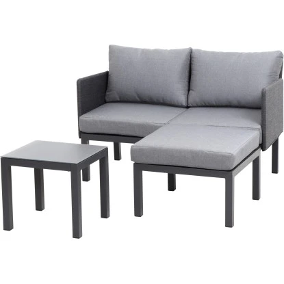 Siena Garden Lounge-Set Cosmo 3-tlg. Alu Grau Inkl. Kissen 18 Siena Garden Lounge-Set Cosmo 3-tlg. Alu Grau Inkl. Kissen – Bild 18