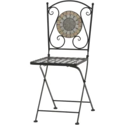 Siena Garden Klappsessel Prato Eisen 37 Cm X 36 Cm X 90 Cm Schwarz Mosaik