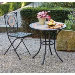 Siena Garden Klappsessel Prato Eisen 37 Cm X 36 Cm X 90 Cm Schwarz Mosaik -Vitavia Verkäufe 720892 1346 03
