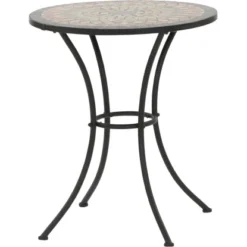 Siena Garden Bistrotisch Prato Eisen Ø 60 Cm X 71 Cm Schwarz Mosaik