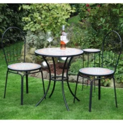 Siena Garden Blumenständer Prato Eisen 41 Cm X 41 Cm X 59 Cm Schwarz Mosaik -Vitavia Verkäufe 720914 1346 03