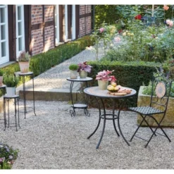 Siena Garden Blumenständer Prato Eisen 41 Cm X 41 Cm X 59 Cm Schwarz Mosaik -Vitavia Verkäufe 720914 1346 06