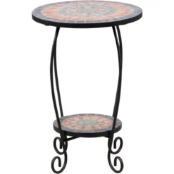 Siena Garden Blumenständer Prato Eisen 41 Cm X 41 Cm X 59 Cm Schwarz Mosaik -Vitavia Verkäufe 720914 1346 07