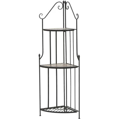 Siena Garden Eckregal Prato Eisen 63 Cm X 29 Cm X 142 Cm Schwarz Mosaik 1 Siena Garden Eckregal Prato Eisen 63 Cm X 29 Cm X 142 Cm Schwarz Mosaik