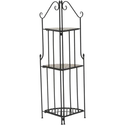 Siena Garden Eckregal Prato Eisen 63 Cm X 29 Cm X 142 Cm Schwarz Mosaik 4 Siena Garden Eckregal Prato Eisen 63 Cm X 29 Cm X 142 Cm Schwarz Mosaik – Bild 4