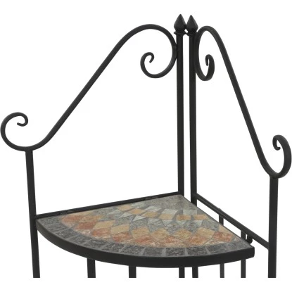 Siena Garden Eckregal Prato Eisen 63 Cm X 29 Cm X 142 Cm Schwarz Mosaik 6 Siena Garden Eckregal Prato Eisen 63 Cm X 29 Cm X 142 Cm Schwarz Mosaik – Bild 6